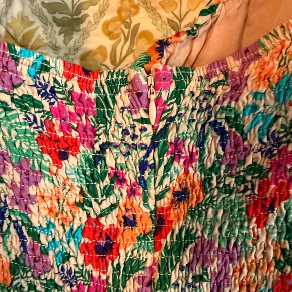 Lost + Wander Summer Floral Print Puff Sleeve Midi Dress - Picture 7 of 9